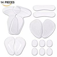 Heel Grips Liners and Arch Support,Back Heel Insoles Cushions for High Heels,Gel Shoe Inserts for Men & Women(14 pcs)