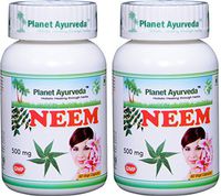 Planet Ayurveda Neem, 500 Mg Veg Capsules, 2 Bottles
