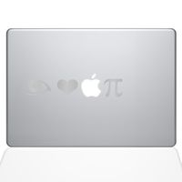 The Decal Guru I Love Apple Pie MacBook Decal Vinyl Sticker - 13" MacBook Pro (2016 & Newer) - Silver (1094-MAC-13X-S)