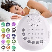 White Noise Portable Machine Sounds Therapy 15 Soothing Natural Sounds Sleep Aid Machine, with Earphone Jack, Timers USB Or Battery Powered for Baby, Adult, Home, Office and Travel Fauay