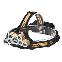 Leegor 40000 Lumens 7 Lights Zoomable LED Headlamp Rechargeable Headlight Travel Head Torch Adjustable Waterproofing Head Light (Battery Not Included)