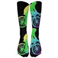 MDIF Colorado Flag Mountain Biker Cosply Socks Funny Champion Athletic Leggings Knee High Stockings