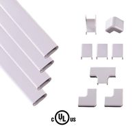 Wiremold Cord Cover CordMate II Cable Organizer Raceway Kit | Paintable On-Wall Cable Management to Hide Wires (up to 3) for Home TVs or Office Computers