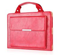 Jennyfly iPad Pro 12.9 (2015) Business Handbag Case,PU Leather Stand Flip Case Cover with Handle for 2015/2017 iPad Pro 12.9 - Red