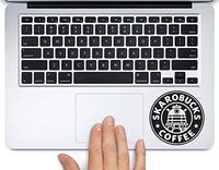 Skarobucks Coffee Dalek Doctor Who Printed Trackpad Clear Vinyl Decal Sticker Compatible with Apple MacBook Pro Air 11" 12" 13" 15" All Years Laptop Keyboard (11 " MacBook Air)