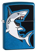 Personalized Custom Message Engraved on Back Shark Bite Design Indoor Outdoor Windproof Zippo Lighter