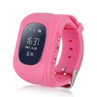 HelloPet Q50 Kids GPS Smart Watch, GPS GSM Bracelet Tracker Support SOS Call, GPS Locator, Voice Chatting, Remote Monitor, Pedometer, Anti-Lost Monitor, Pedometer for Children (Pink)