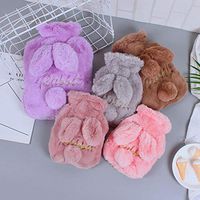 Hot Water Bag Maserfaliw Cute Plush Rabbit Hot Water Bottle Bag Washable Household Winter Hand Warmer - Pink 750ml, Easter Gifts With Everyday Life And Office.