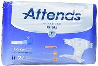 Attends Advanced Briefs, Large (44-58 Inch Waist) - Pack of 24