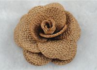 10pcs High-Grade Pearl Cloth Roses Applique/Craft/DIY Pick Color (Coffee)