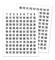 #1- #216 White Round Stickers Numbered SEQUENTIAL~3/4" Circle Labels Consecutive. Made in USA.