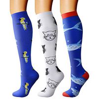 CHARMKING Compression Socks (3 Pairs) 15-20 mmHg is Best Athletic & Medical for Men & Women, Running, Flight, Travel, Nurses, Edema - Boost Performance, Blood Circulation & Recovery (L/XL,Assorted 36)