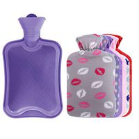 FANCY PUMPKIN 1.8L Hot Water Bottle +Random Flannel Cover Hot & Cold Relief #03