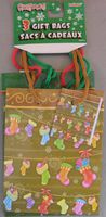 Christmas Gift Bags 3pk. Small Size