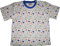 Baby Pants Adult Size Baby Shirt - 3XLarge Blue Dinosaur Snap Shoulder