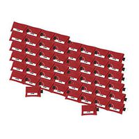 50 Pack CPR Face Mask Key Chain Kit with Gloves | One Way Valve Face Shield Mask First Aid Kit by AsaTechmed || for Travel, Home, Office, Boat, Car, EMS, Firefighters, Nurses, First Responders (Red)