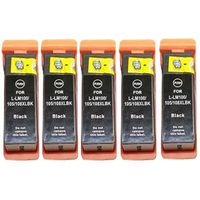 Amsahr 14N1092 Compatible Replacement Lexmark Ink Cartridges for Select Printers/Faxes - 5 Pack, Black