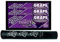 Herb Airtight Tube Pocket Protector with Juicy Jay's Grape 1.25 Flavored Hemp Rolling Papers 3 Count DC Crafts Nation- Ganesha
