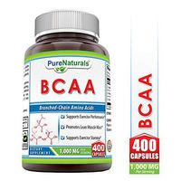 Pure Natural BCAA 1000 Mg 400 Capsules (Non-GMO)- Support for Muscle Growth*