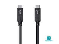 Monoprice 3.1 USB-C to USB-C Gen 2 - 0.5 Meter (1.6ft) 5A, 10 Gbps For PC, Samsung Galaxy S9 S8 Note 8, Pixel, LG V30 G6 G5, Nintendo Switch, and more