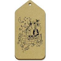 Azeeda 10 x Large 'Owl and Pussy Cat' Wooden Gift Tags (TG00013935)