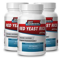 Red Yeast Rice Healthy Cholesterol Level, Heart Health. Organic (3 Bottles)