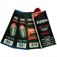 ZIPPO Lighter Fluid 1 Wick Card & 2 Flint Card (12 Flints) Gift Set, 4 oz
