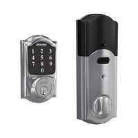 Schlage Connect Smart Deadbolt with Camelot trim in Bright Chrome, Zigbee Certified - BE468GBAK CAM 625