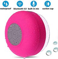BONBON Bluetooth Shower Speaker Waterproof - Handsfree Portable Speakerphone with Built-in Mic,4hrs of Playtime, Wireless Bluetooth Devices,Dedicated Suction Cup for Showers,Bathroom,Pool(Pink)