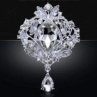 Jewelry Women Crystal Pin Pendent Luxury Rhinestone Wedding Brooch Fashion Novelty Aesthetic Party Jewerly Accesories Elegant Cute Prom Creative | color - White
