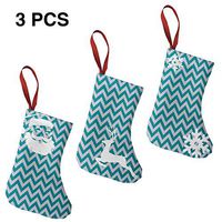 Christmas Stockings Suits Turquoise Chevron Personalized for Funny Xmas Party