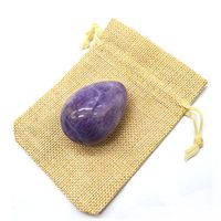 50mm*35mm Drilled Amethyst Jade Eggs,Yoni Eggs,Massage Stones, Kegel Exercise Tool,Pelvic Floor Muscles Vaginal Exercise Equipment,Women Health Care