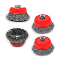 Toolman Knotted Cup Brush Universal Fit 4" For Grinders Twist Knotted works with DeWalt Makita Ryobi SKILL Bosch 4XTH003