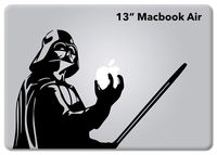 Star Wars Darth Vader v1 for Macbook laptop Die-cut Vinyl decal sticker (Air 13", Gloss Black)