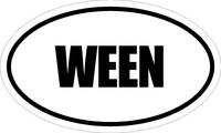 Beach Graphic Pros 6" Printed Euro Style Oval WEEN Decal Sticker décor Impact Font Style.