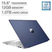 2018 Newest HP Pavilion Business Flagship Laptop PC 15.6" HD Touchscreen Display 8th Gen Intel i5-8250U Quad-Core Processor 12GB DDR4 RAM 1TB HDD Backlit-Keyboard Bluetooth B&O Audio Windows 10-Blue