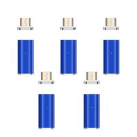 NetDot Gen10 Magnetic Fast Charging Micro USB to Micro USB Adapter Converter Compatible with Android Smartphones(5 Pack Blue)