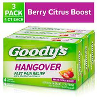 Goody's Hangover, Fast Pain Relief, 3 Pack, 4 Count Each