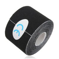 Black 5M5cm Kinesiology Elastic Tape Rope Sports Physio Muscle Strain Injury Support 1 Roll