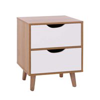 Bedside Table Simple Modern Bed Cabinet Storage Cabinet Simple Assembly Locker Dormitory Bedroom Assembly Bedside Cabinet Double Pumping White 15.7x11.8x23.6in A
