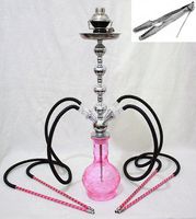 New 4 Hose 28" Pink Hookah Shisha Nargila Narguile Nargile Nargile Glass Vase