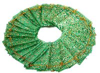 EDENKISS Drawstring Organza Jewelry Pouch Bags Eyelash Gold 5X7 (Green)