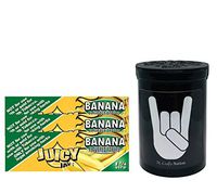 Herb Airtight Container Fresh Kettle with Juicy Jay's Banana 1.25 Flavored Hemp Rolling Papers 3 Count DC Crafts Nation- Metal