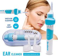 Ear Wax Removal Kit, Ear Cleaner, Electric Earwax Removal Tools, Ear Vacuum Cleaner Easy Earwax Remover Soft Prevent Ear-Pick Clean Tools Set with LED Light, Safe and Comfortable