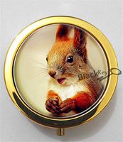 BlackKey Squirrel 3-Compartment Decorative Pocket Gift Box Case Organizer for Pill, Color 2 -2227