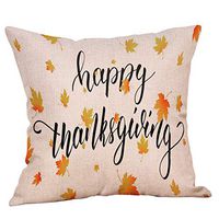 PLENTOP Thanksgiving Decorative Throw Pillow Covers Cotton Linen Home Decor Design Fall Home Decorations for Home Sofa Bedding 18x22 Inch