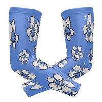 LEVEIS Simple Art Flower Arm Sleeves UV Protection for Men Women Sunblock Protective Gloves Running Golf Cycling Driving Long Arm Cover 1 Pair