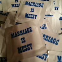 MARRIAGE IS MESSY Wet Wipes - Pack of 50 Moist Towelettes (BLACK)