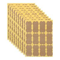 Tebatu 120Pcs DIY Vintage Blank Kraft Label Handmade Sealing Sticker For Gift Packaging