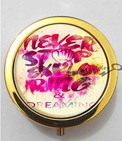 BlackKey Never Stop Exploring & Dreaming 3-Compartment Decorative Pocket Gift Box Case Organizer for Pill, Color 2 -930